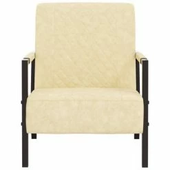 VidaXL Fauteuil Crème Similicuir -Fauteuils Soldes image 3 325752