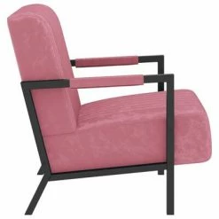 VidaXL Fauteuil Rose Velours -Fauteuils Soldes image 3 325762
