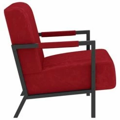 VidaXL Fauteuil Rouge bordeaux Velours -Fauteuils Soldes image 3 325763
