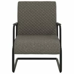 VidaXL Chaise cantilever Gris foncé Similicuir 10 VidaXL Chaise cantilever Gris foncé Similicuir -Fauteuils Soldes image 3 325783