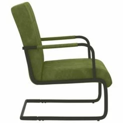 VidaXL Chaise cantilever Vert clair Velours -Fauteuils Soldes image 3 325791