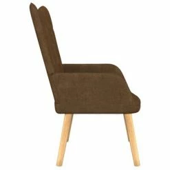 VidaXL Chaise de relaxation Marron Tissu -Fauteuils Soldes image 3 327526