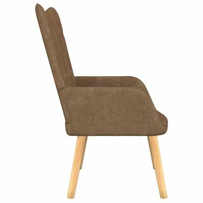 VidaXL Chaise de relaxation Taupe Tissu 5 VidaXL Chaise de relaxation Taupe Tissu – Image 3