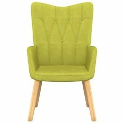 VidaXL Chaise de relaxation avec tabouret Vert Tissu 10 VidaXL Chaise de relaxation avec tabouret Vert Tissu -Fauteuils Soldes image 3 327539