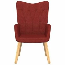VidaXL Chaise de relaxation avec tabouret Rouge bordeaux Tissu 10 VidaXL Chaise de relaxation avec tabouret Rouge bordeaux Tissu -Fauteuils Soldes image 3 327542