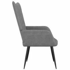 VidaXL Chaise de relaxation Gris foncé Tissu -Fauteuils Soldes image 3 327546