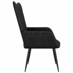 VidaXL Chaise de relaxation Noir Tissu -Fauteuils Soldes image 3 327551