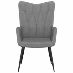 VidaXL Chaise de relaxation avec tabouret Gris foncé Tissu -Fauteuils Soldes image 3 327557