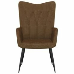 VidaXL Chaise de relaxation avec tabouret Marron Tissu 10 VidaXL Chaise de relaxation avec tabouret Marron Tissu -Fauteuils Soldes image 3 327559