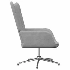VidaXL Chaise de relaxation Gris clair Tissu -Fauteuils Soldes image 3 327589