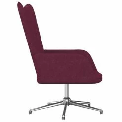 VidaXL Chaise de relaxation Violet Tissu -Fauteuils Soldes image 3 327599