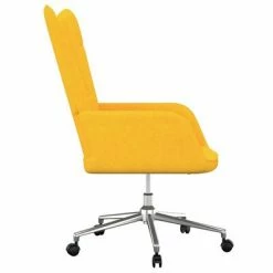 VidaXL Chaise de relaxation Jaune moutarde Tissu -Fauteuils Soldes image 3 327640