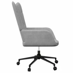 VidaXL Chaise de relaxation Gris clair Tissu -Fauteuils Soldes image 3 327644