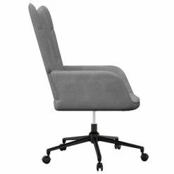 VidaXL Chaise de relaxation Gris foncé Tissu -Fauteuils Soldes image 3 327645