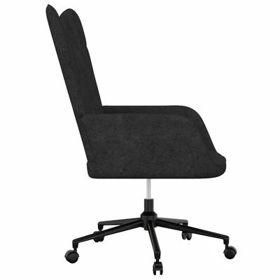 VidaXL Chaise de relaxation Noir Tissu 5 VidaXL Chaise de relaxation Noir Tissu – Image 3