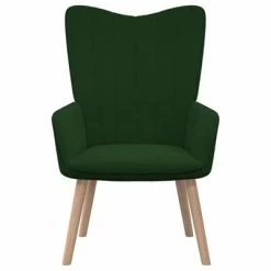 VidaXL Chaise de relaxation Vert foncé Velours 10 VidaXL Chaise de relaxation Vert foncé Velours -Fauteuils Soldes image 3 327657