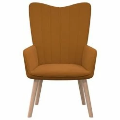 VidaXL Chaise de relaxation Marron Velours -Fauteuils Soldes image 3 327663