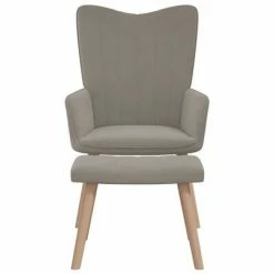 VidaXL Chaise de relaxation avec repose-pied Gris clair Velours -Fauteuils Soldes image 3 327666