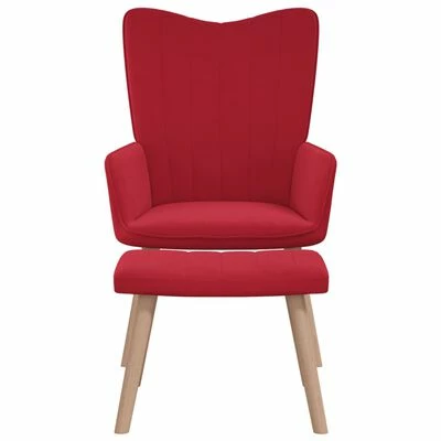 VidaXL Chaise de relaxation avec repose-pied Rouge bordeaux Velours 5 VidaXL Chaise de relaxation avec repose-pied Rouge bordeaux Velours – Image 3