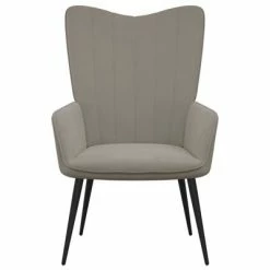 VidaXL Chaise de relaxation Gris clair Velours 10 VidaXL Chaise de relaxation Gris clair Velours -Fauteuils Soldes image 3 327677