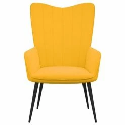 VidaXL Chaise de relaxation Jaune moutarde Velours 10 VidaXL Chaise de relaxation Jaune moutarde Velours -Fauteuils Soldes image 3 327684