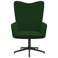 VidaXL Chaise de relaxation Vert foncé Velours 10 VidaXL Chaise de relaxation Vert foncé Velours -Fauteuils Soldes image 3 327701