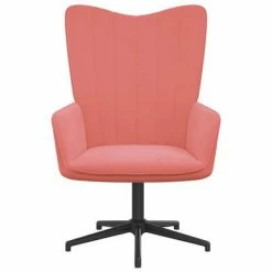 VidaXL Chaise de relaxation Rose Velours 10 VidaXL Chaise de relaxation Rose Velours -Fauteuils Soldes image 3 327703