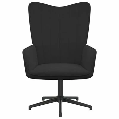 VidaXL Chaise de relaxation Noir Velours 5 VidaXL Chaise de relaxation Noir Velours – Image 3