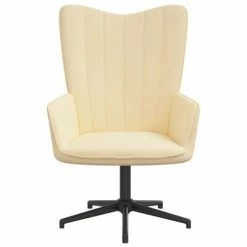 VidaXL Chaise de relaxation Blanc crème Velours 10 VidaXL Chaise de relaxation Blanc crème Velours -Fauteuils Soldes image 3 327708