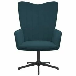 VidaXL Chaise de relaxation Bleu Velours -Fauteuils Soldes image 3 327709