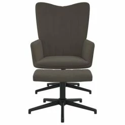 VidaXL Chaise de relaxation avec repose-pied Gris foncé Velours 10 VidaXL Chaise de relaxation avec repose-pied Gris foncé Velours -Fauteuils Soldes image 3 327711