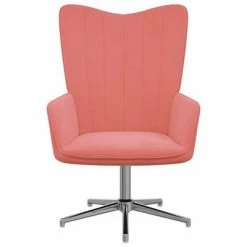 VidaXL Chaise de relaxation Rose Velours -Fauteuils Soldes image 3 327725