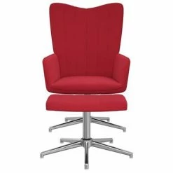 VidaXL Chaise de relaxation avec repose-pied Rouge bordeaux Velours -Fauteuils Soldes image 3 327737