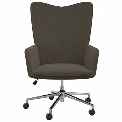 VidaXL Chaise de relaxation Gris foncé Velours 5 VidaXL Chaise de relaxation Gris foncé Velours – Image 3