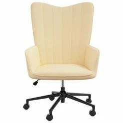 VidaXL Chaise de relaxation Blanc crème Velours 10 VidaXL Chaise de relaxation Blanc crème Velours -Fauteuils Soldes image 3 327785