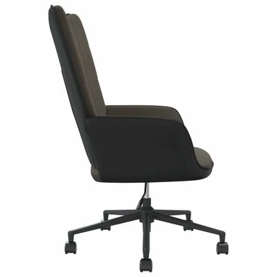 VidaXL Chaise de relaxation Gris foncé Velours et PVC 5 VidaXL Chaise de relaxation Gris foncé Velours et PVC – Image 3