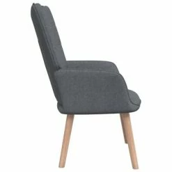 VidaXL Chaise de relaxation Gris foncé Tissu -Fauteuils Soldes image 3 327920