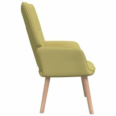 VidaXL Chaise de relaxation Vert Tissu 5 VidaXL Chaise de relaxation Vert Tissu – Image 3