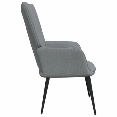 VidaXL Chaise de relaxation Gris clair Tissu 5 VidaXL Chaise de relaxation Gris clair Tissu â Image 3