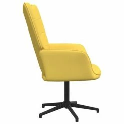 VidaXL Chaise de relaxation Jaune moutarde Tissu -Fauteuils Soldes image 3 327970