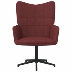 VidaXL Chaise de relaxation avec tabouret Rouge bordeaux Tissu -Fauteuils Soldes image 3 327982