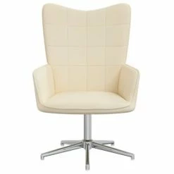 VidaXL Chaise de relaxation Crème Tissu -Fauteuils Soldes image 3 327987