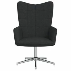 VidaXL Chaise de relaxation Noir Tissu -Fauteuils Soldes image 3 327991