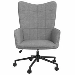 VidaXL Chaise de relaxation Gris clair Tissu -Fauteuils Soldes image 3 328040