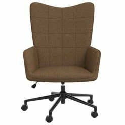 VidaXL Chaise de relaxation Marron Tissu -Fauteuils Soldes image 3 328043