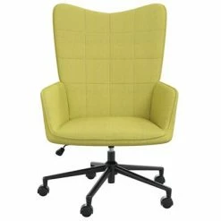 VidaXL Chaise de relaxation Vert Tissu -Fauteuils Soldes image 3 328045