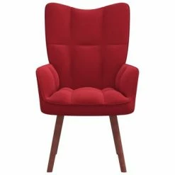 VidaXL Chaise de relaxation Rouge bordeaux Velours -Fauteuils Soldes image 3 328056