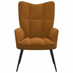 VidaXL Chaise de relaxation Marron Velours -Fauteuils Soldes image 3 328081