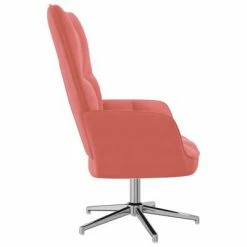 VidaXL Chaise de relaxation Rose Velours -Fauteuils Soldes image 3 328121