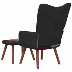 VidaXL Chaise de relaxation avec repose-pied Patchwork Tissu 10 VidaXL Chaise de relaxation avec repose-pied Patchwork Tissu -Fauteuils Soldes image 3 328196